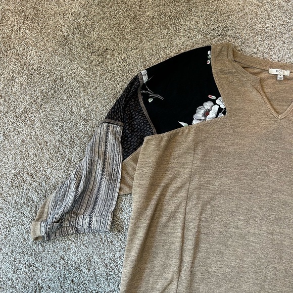 Kori America oversized Japanese inspired Lagenlook tunic top. 3/4 sleeves. EUC. - Picture 3 of 12